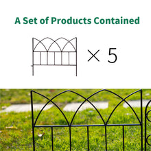 Load image into Gallery viewer, SCENDOR Garden Decorative Fences Panel 18"x16" 5 Pack for Flower Bed Edging Rustproof Dog Fencing