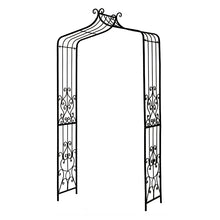 Load image into Gallery viewer, Scendor 47.2" W x 92.5" H Iron Arbor, Black Garden Arch, Trellis Arbor for Various Climbing Plant Growing