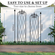 Load image into Gallery viewer, SCENDOR 71inch x15inch Rustproof Metal Vine Trellises A 180cm 2Pack