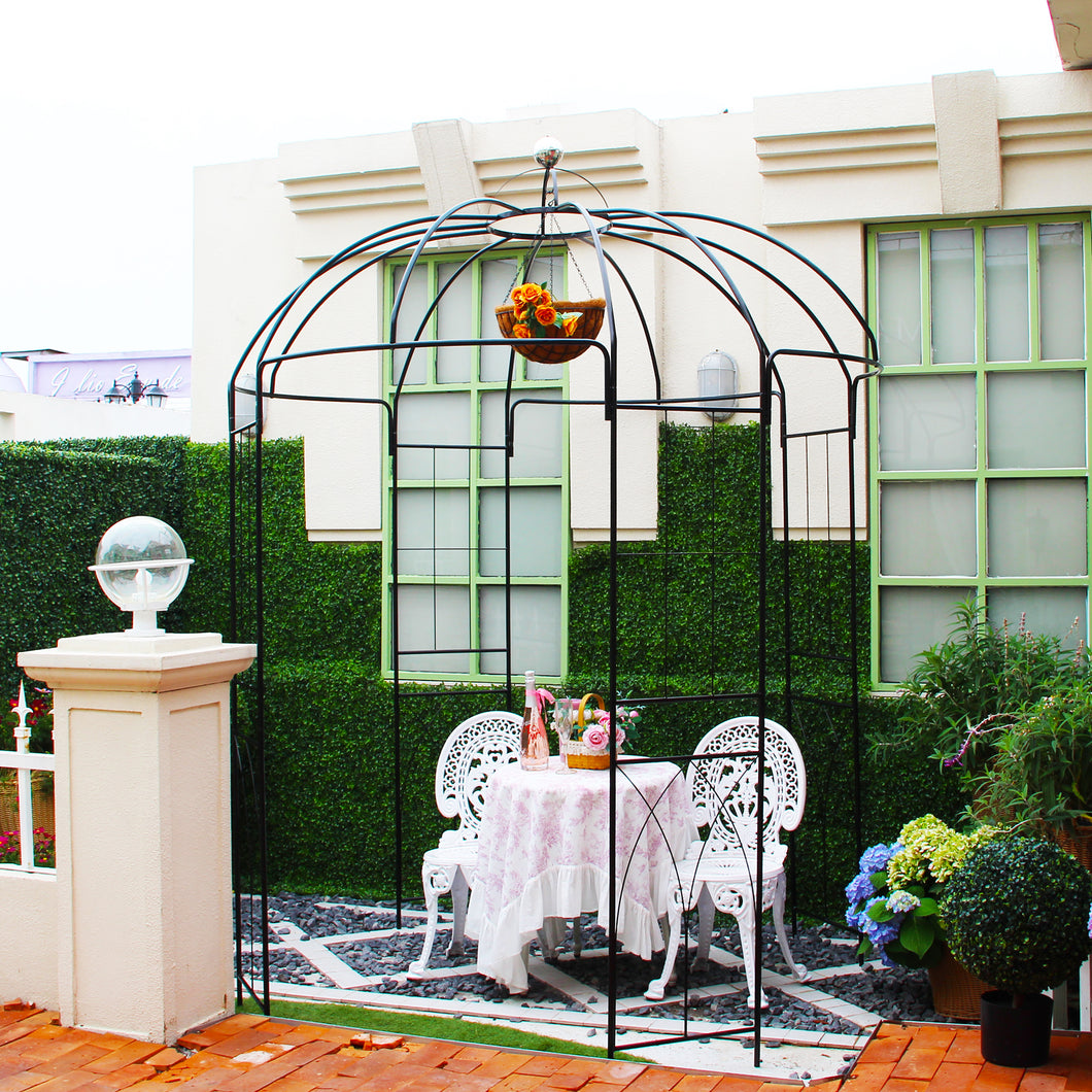 SCENDOR French Style Birdcage Shape Heavy Duty Gazebo Garden Arches Arbors Durable Iron Trellis