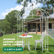 Load image into Gallery viewer, SCENDOR Garden Arches Arbors Metal Gazebo White Durable Iron Trellis
