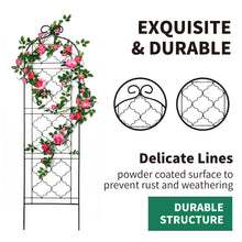 Load image into Gallery viewer, SCENDOR Garden Metal Frame Trellis for Climbing Plants  (60 *16 Inch, Pack of 2, Black)
