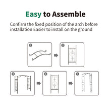 Load image into Gallery viewer, SCENDOR Garden Arbor Garden Arch, 92&#39;&#39; H x 42.5&#39;&#39; W, Trellis Plants Support with Metal Durable Iron
