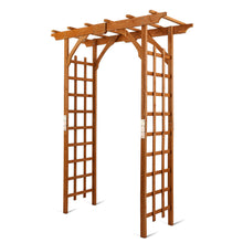 Load image into Gallery viewer, SCENDOR 82.6&quot; High x 63.4&#39;&#39; Wide Wooden Garden Arbor
