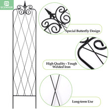 Load image into Gallery viewer, SCENDOR 71inch x15inch Rustproof Metal Vine Trellises A 180cm 2Pack
