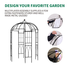 Load image into Gallery viewer, SCENDOR French Style Birdcage Shape Heavy Duty Gazebo Garden Arches Arbors Durable Iron Trellis
