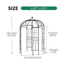 Load image into Gallery viewer, SCENDOR French Style Birdcage Shape Heavy Duty Gazebo Garden Arches Arbors Durable Iron Trellis
