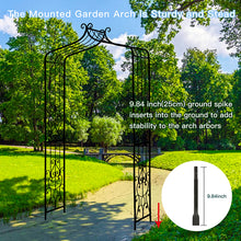 Load image into Gallery viewer, Scendor 47.2&quot; W x 92.5&quot; H Iron Arbor, Black Garden Arch, Trellis Arbor for Various Climbing Plant Growing
